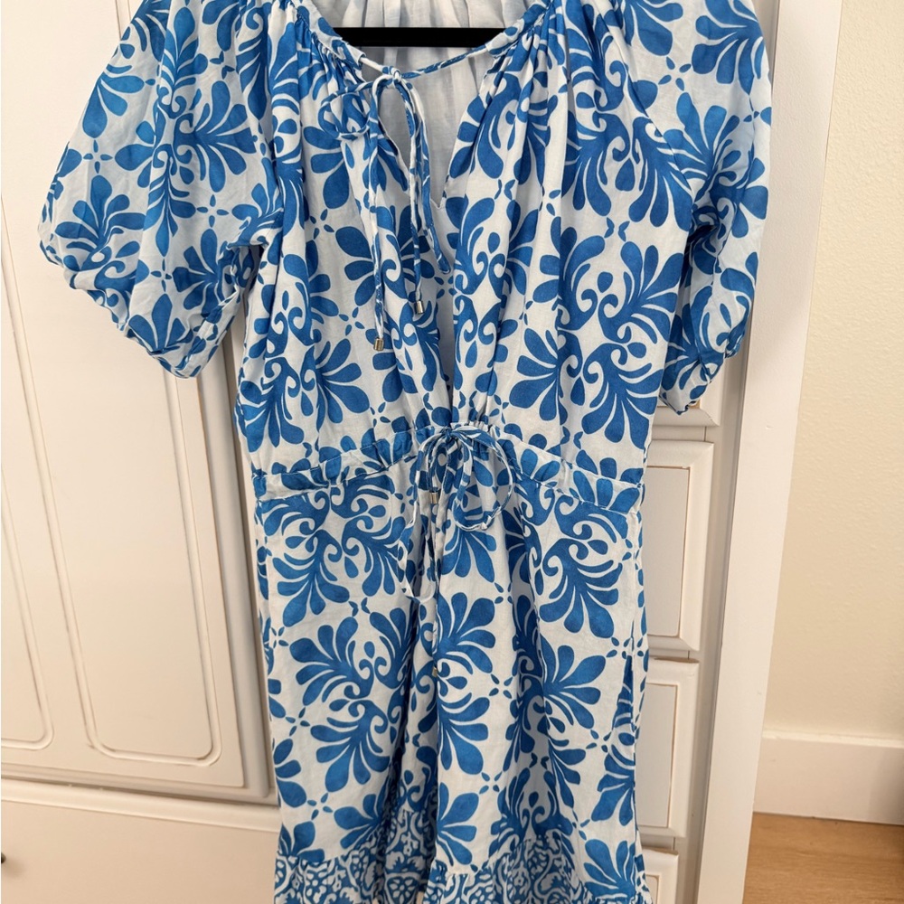 Blue Floral Women's Dress